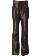 Jean Louis Scherrer Vintage High Shine Trousers - Red