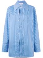 Delada - Double Breasted Shirt - Women - Cotton/polyester - 1, Blue, Cotton/polyester