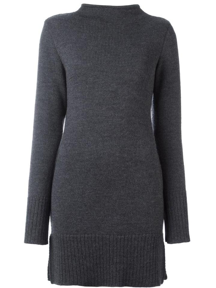 Société Anonyme 'vulcano' Knitted Dress, Women's, Size: Small, Grey, Wool