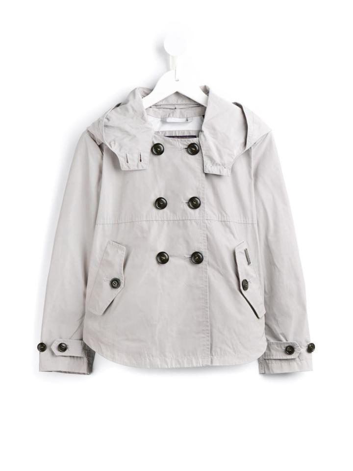 Woolrich Kids Short Trench Coat, Girl's, Size: 8 Yrs, Grey