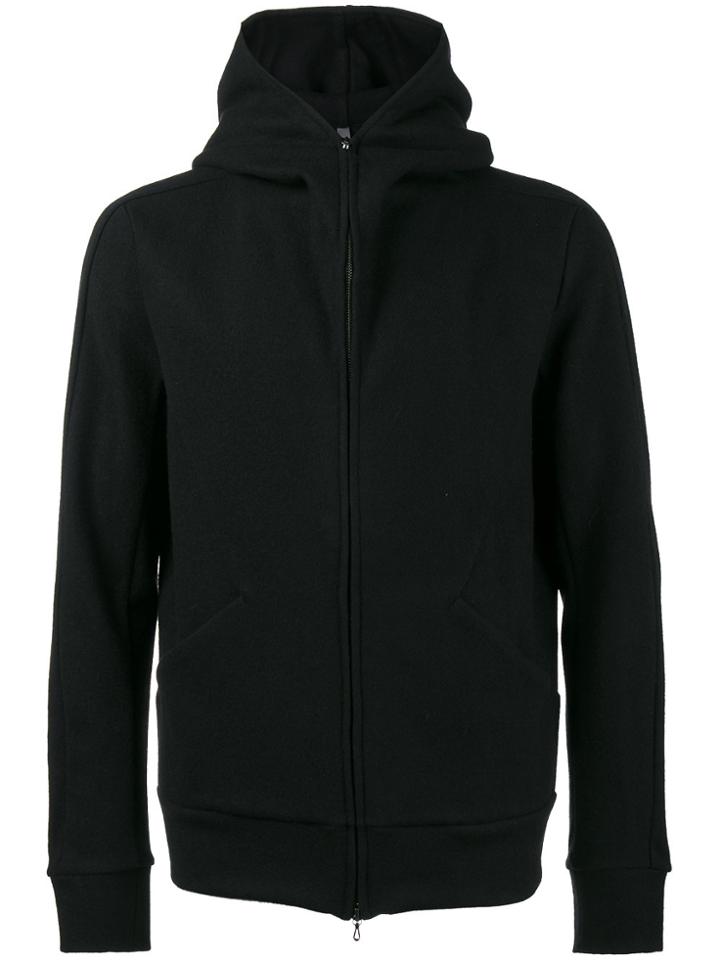 Kazuyuki Kumagai Zipped Long Sleeve Hoodie - Black