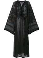 Vita Kin Embroidered Tasseled Dress, Women's, Size: Small, Black, Linen/flax