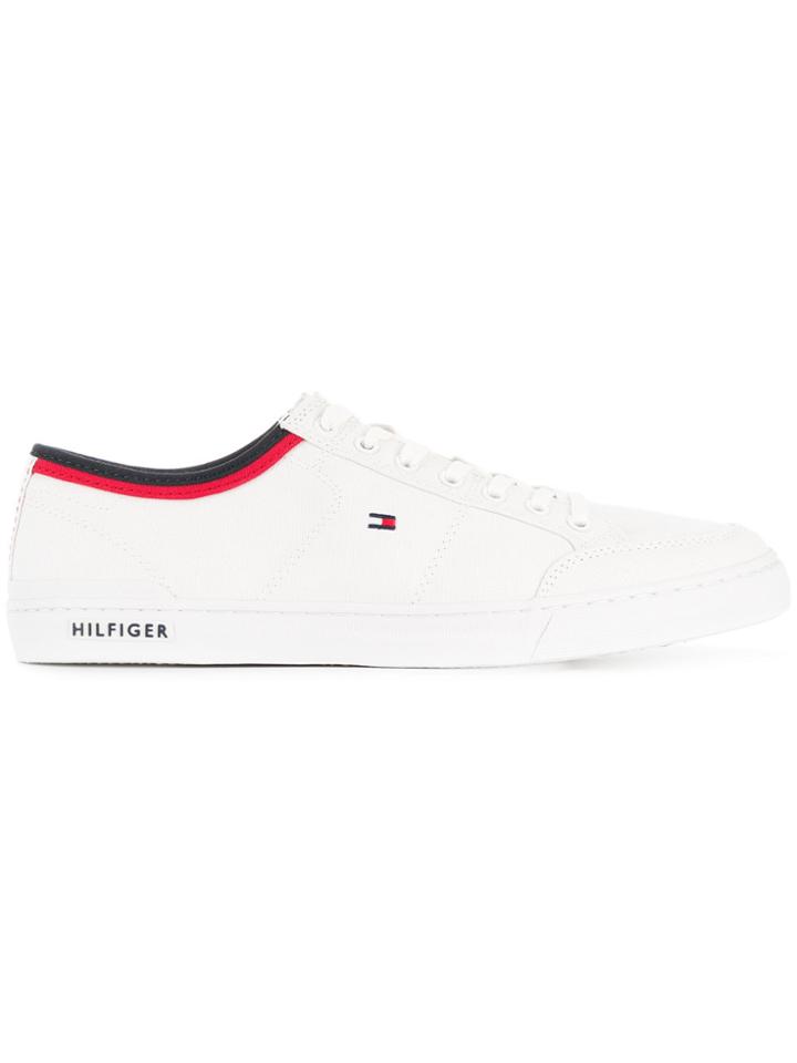 Tommy Hilfiger Tri-stripe Lace-up Sneakers - White