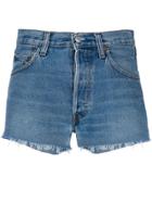 Re/done Fitted Denim Shorts - Blue