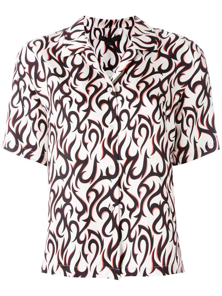 Alexander Wang - Printed Blouse - Women - Silk - S, White, Silk