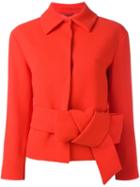 L'autre Chose Belted Blazer, Women's, Size: 42, Red, Viscose/virgin Wool