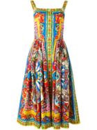 Dolce & Gabbana Carretto Siciliano Print Dress, Women's, Size: 40, Cotton
