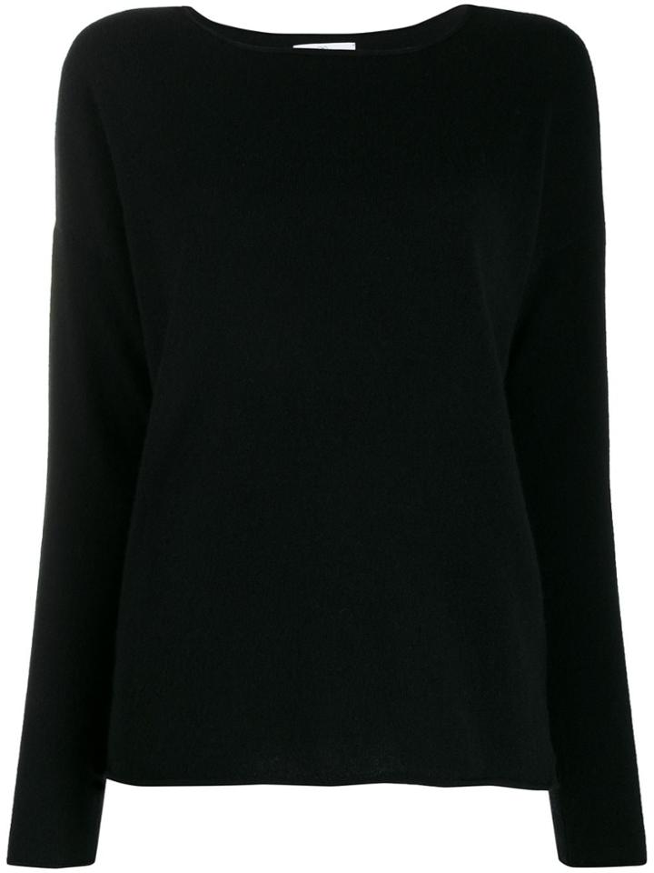 Allude Cashmere Knit Jumper - Black