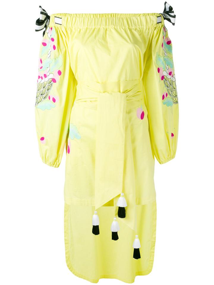 Yuliya Magdych - 'cherry' Dress - Women - Cotton - S, Yellow/orange, Cotton