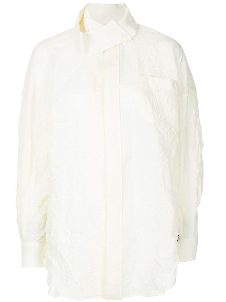 Facetasm Wrinkled Plain Shirt - White