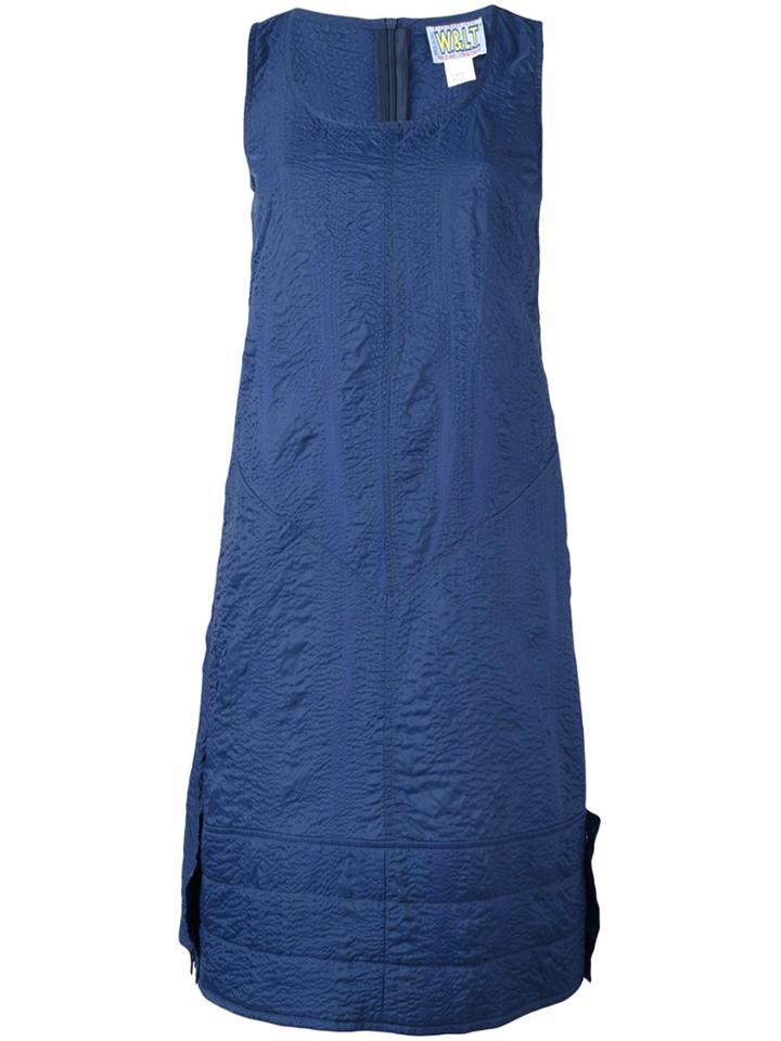 Walter Van Beirendonck Vintage Boiled Effect A-line Dress - Blue