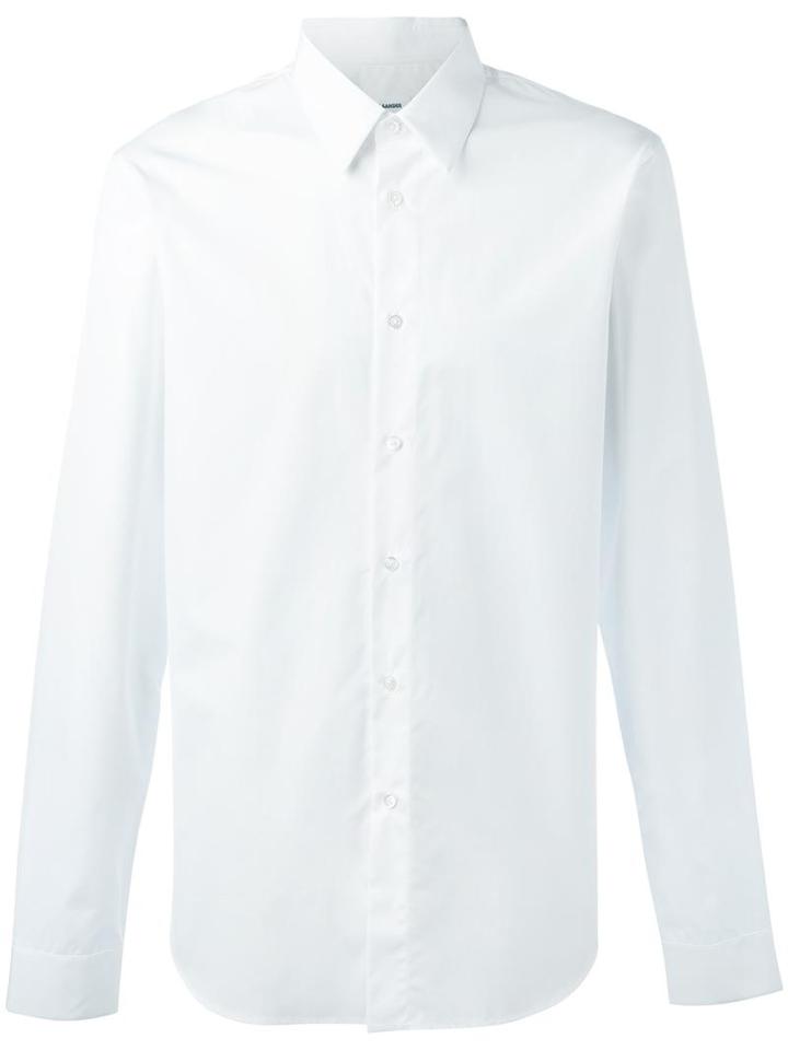 Jil Sander Classic Button Down Shirt, Men's, Size: 42, White, Cotton
