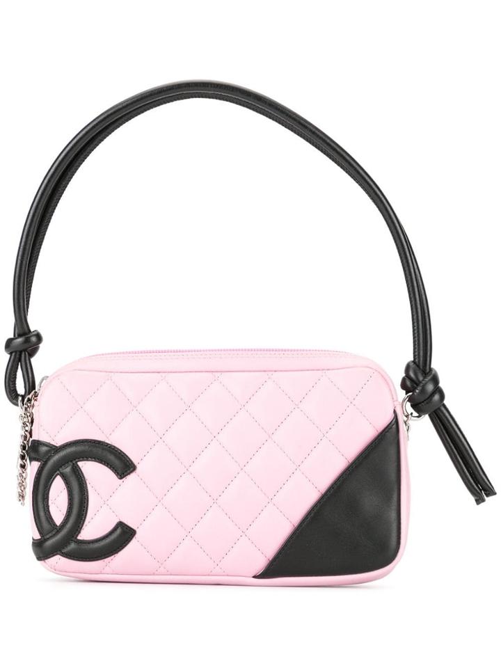 Chanel Vintage Quilted Cambon Line Hand Bag - Pink