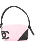 Chanel Vintage Quilted Cambon Line Hand Bag - Pink
