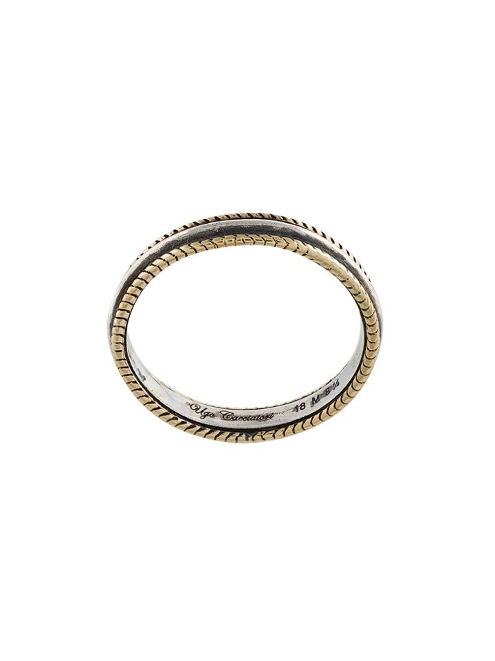 Ugo Cacciatori Braid Detail Ring - Metallic