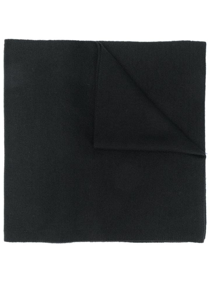 Moschino Logo Bobble Hat Teddy Intarsia Scarf - Black