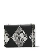 Versace Jeans Couture Snake Effect Chain Shoulder Bag - Black
