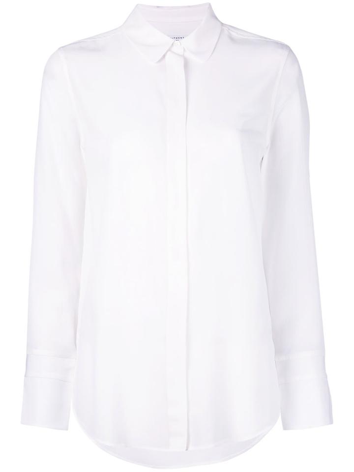 Equipment - Concealed Fastening Shirt - Women - Silk - M, White, Silk