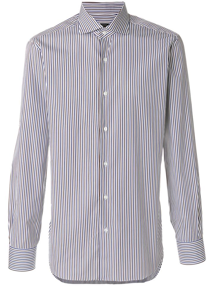 Barba Club Collar Striped Shirt - Multicolour