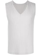 Homme Plissé Issey Miyake Basic Pleated Tank Top - Grey