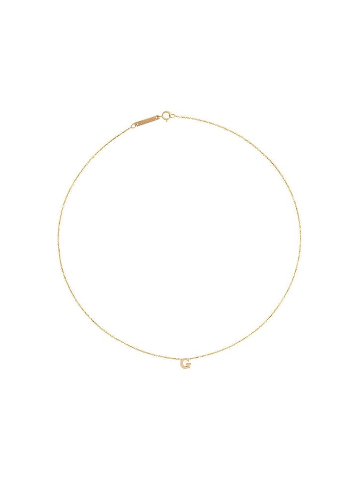 Zoë Chicco 14kt Yellow Gold G Initial Necklace