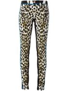 Roberto Cavalli Animal Print Skinny Jeans, Women's, Size: 42, Cotton/polyamide/cotton