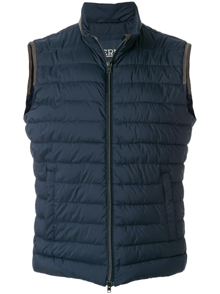 Herno Quilted Down Gilet - Blue