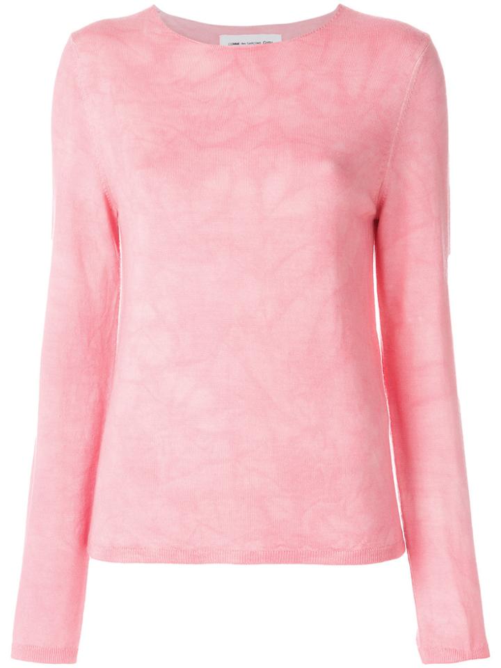 Comme Des Garçons Girl Long Sleeved Dyed T-shirt - Pink & Purple