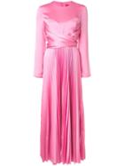 Solace London Pleated Long Dress - Pink