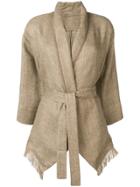 Brunello Cucinelli Fitted Belted Coat - Brown