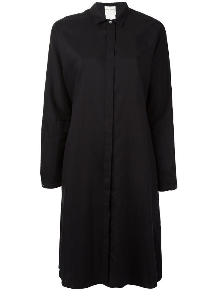 Stephan Schneider - Shirt Dress - Women - Cotton/cupro - S, Black, Cotton/cupro
