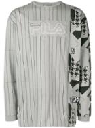 Liam Hodges Liam Hodges X Fila Logo Patch Printed Sweatshirt - Grey