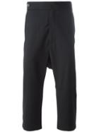 Odeur Drop-crotch Trousers, Adult Unisex, Size: Large, Black, Wool/lyocell