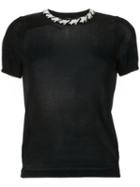 Paule Ka Contrast-collar T-shirt - Black