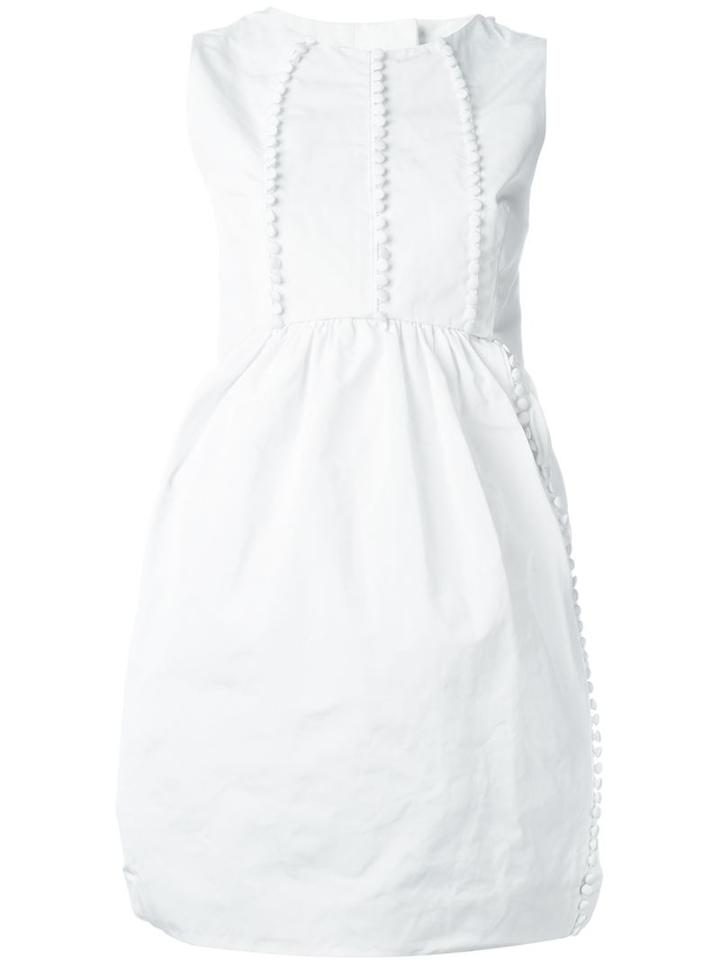 Antonio Berardi Covered Button Dress, Women's, Size: 40, White, Polyester