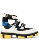 Both Buckle Strap Hi-top Sneakers - White