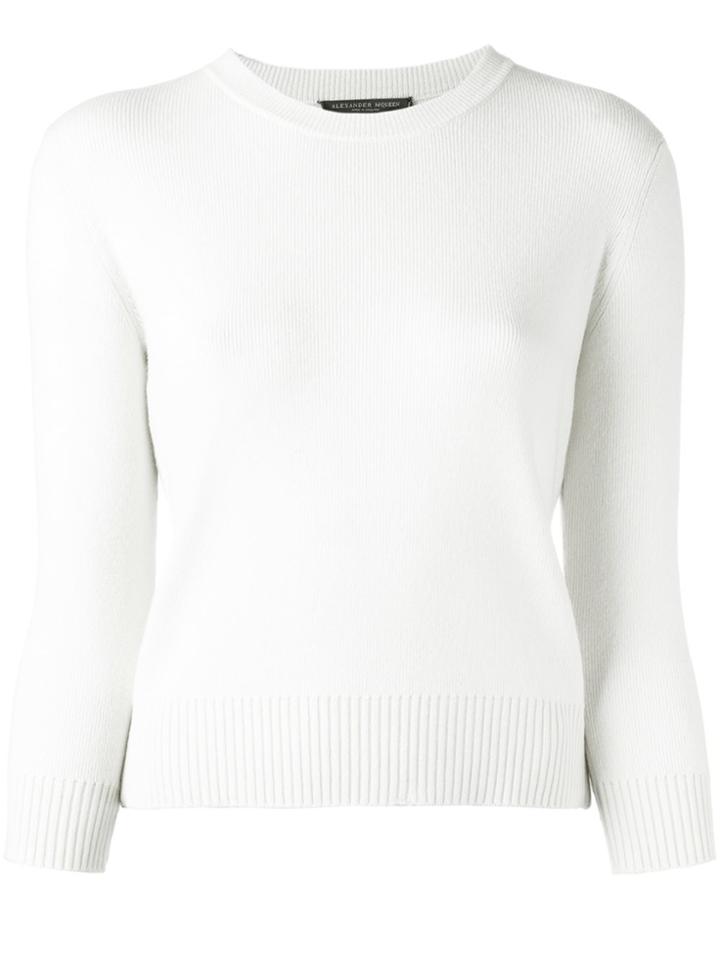 Alexander Mcqueen Zip Detailed Jumper - White