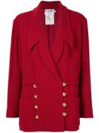 Chanel Pre-owned Oversized Double-breasted Jacket - Red