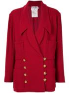 Chanel Pre-owned Oversized Double-breasted Jacket - Red