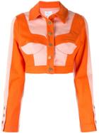 Alice Mccall Chelsea Hotel Cropped Denim Jacket - Orange