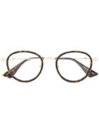 Gucci Eyewear Round Frame Optical Glasses - Brown