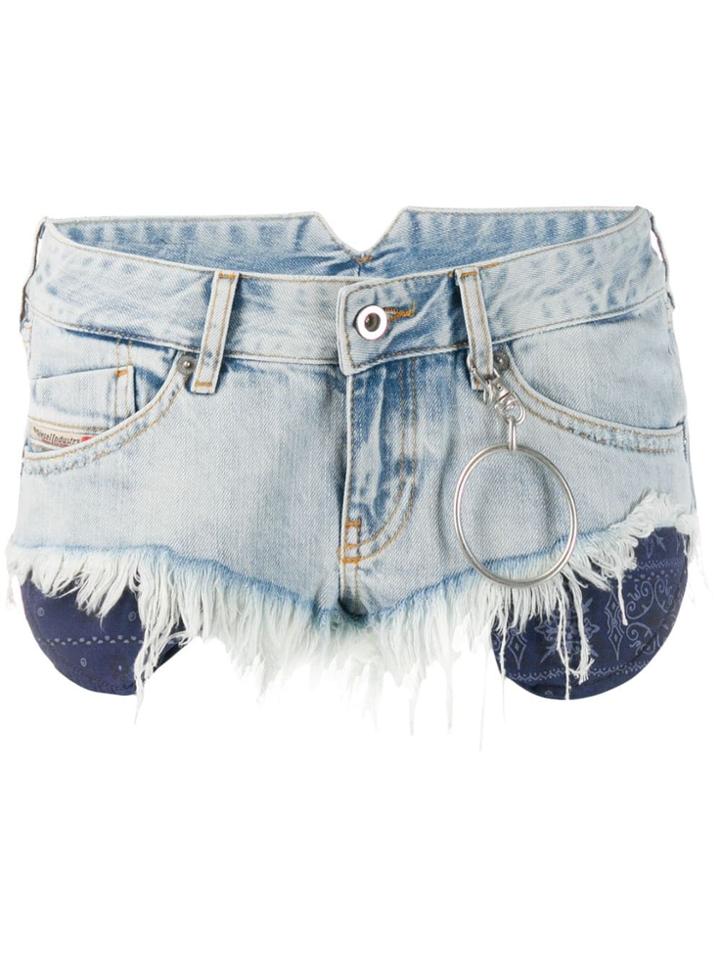 Diesel De-munroe Denim Shorts - Blue