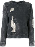 Versus - Embroidered Sweatshirt - Women - Cotton/metal - Xs, Grey, Cotton/metal