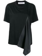 Victoria Victoria Beckham Pleat Panel T-shirt - Black