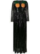 Alcoolique Alma Sequinned Gown - Black