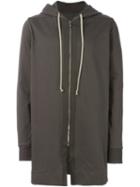 Rick Owens Long Length Hoodie, Men's, Size: S, Grey, Cotton