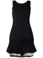 Capucci Abito Folded Hem Dress, Women's, Size: 44, Black, Silk/cotton/polyester/viscose