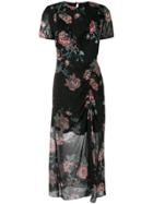 Pinko Floral Print Flared Dress - Black
