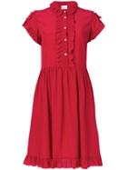 Red Valentino Ruffle Shirt Dress