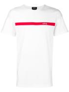A.p.c. Logo Stripe T-shirt - White